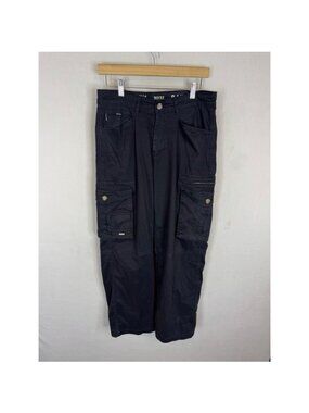 G-Star Raw 3301 Mens Black Cargo Pants Straight Leg Utility Trousers 30x30